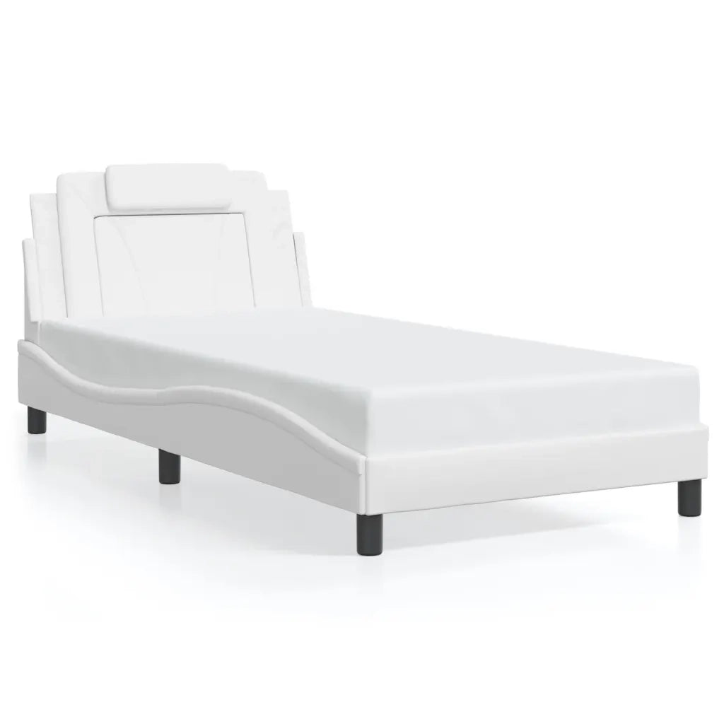 Giroletto Viana con LED senza Materasso Bianco 100x200 cm