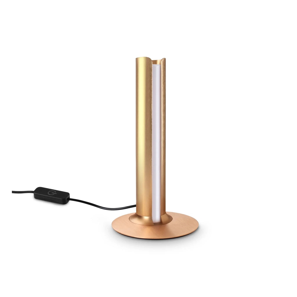 Lampada Da Tavolo Dorica 1 Luce Led Integrato Rame