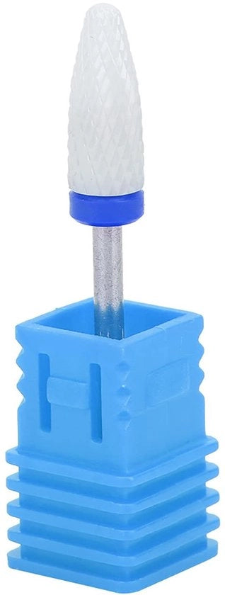 Nagelboor Lievezza Ceramico Portatile - Forma a Noce di Mais - Diametro Esterno 6 mm - Diametro di Taglio 2,35 mm - Lunghezza 48 mm - Per Polire e Riformare i Nageli - Nagelvijl
