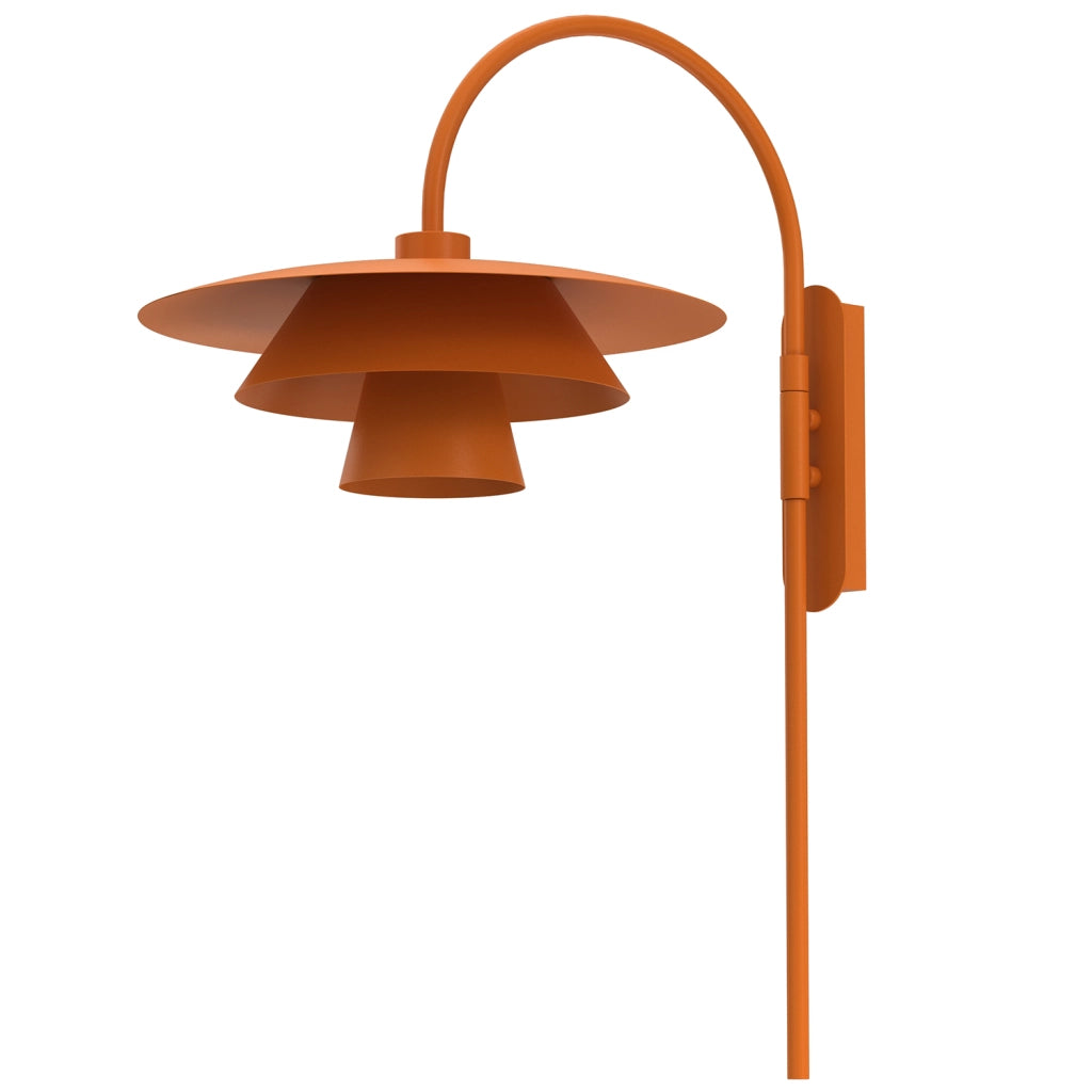 Applique Plato 1xE27 arancione acciaio Luminex