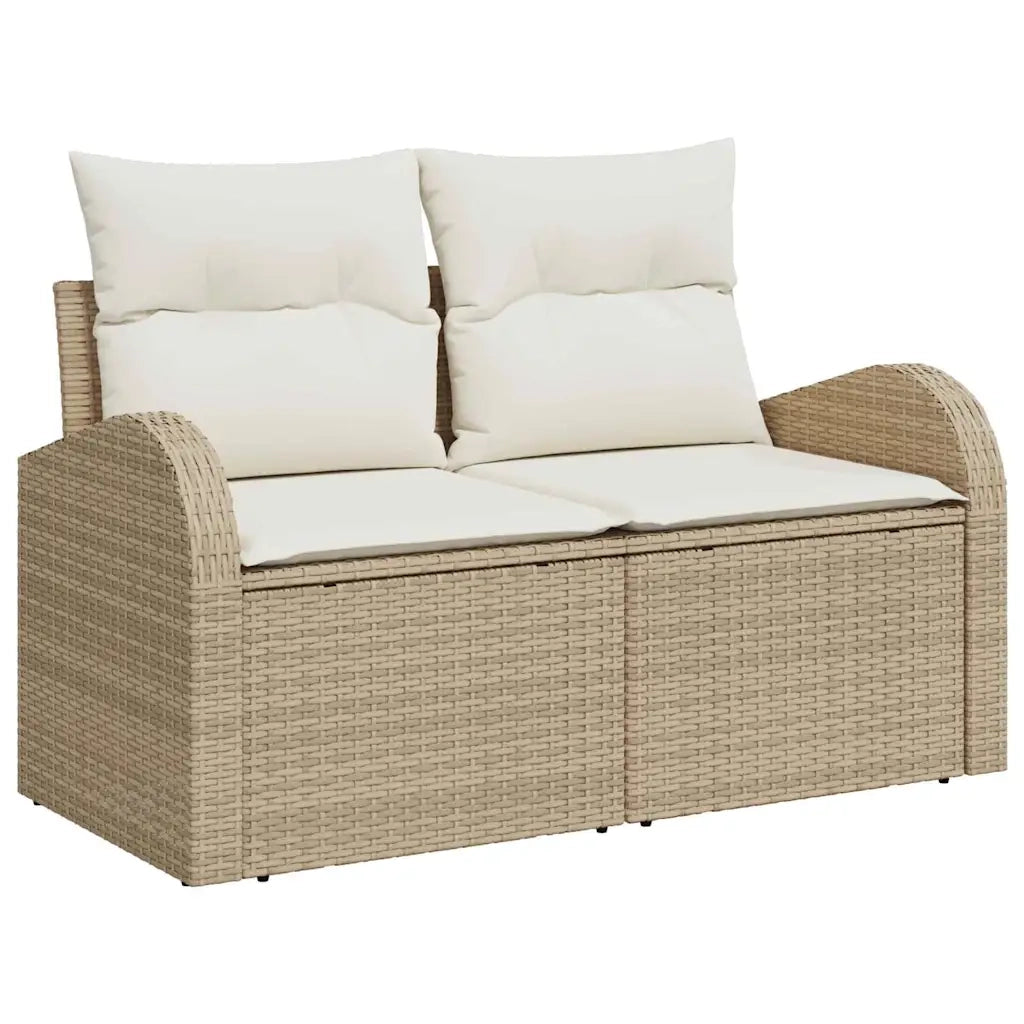 Set Divano da Giardino 9 pcs Beige Poly Rattan 3358297