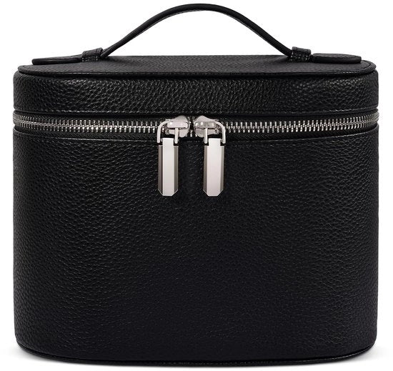 Borsa di Viaggio con Compartimenti in Pelle Nera