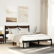 Giroletto senza Materasso con Testiera-Struttura Letto Rovere Marrone 140x200cm