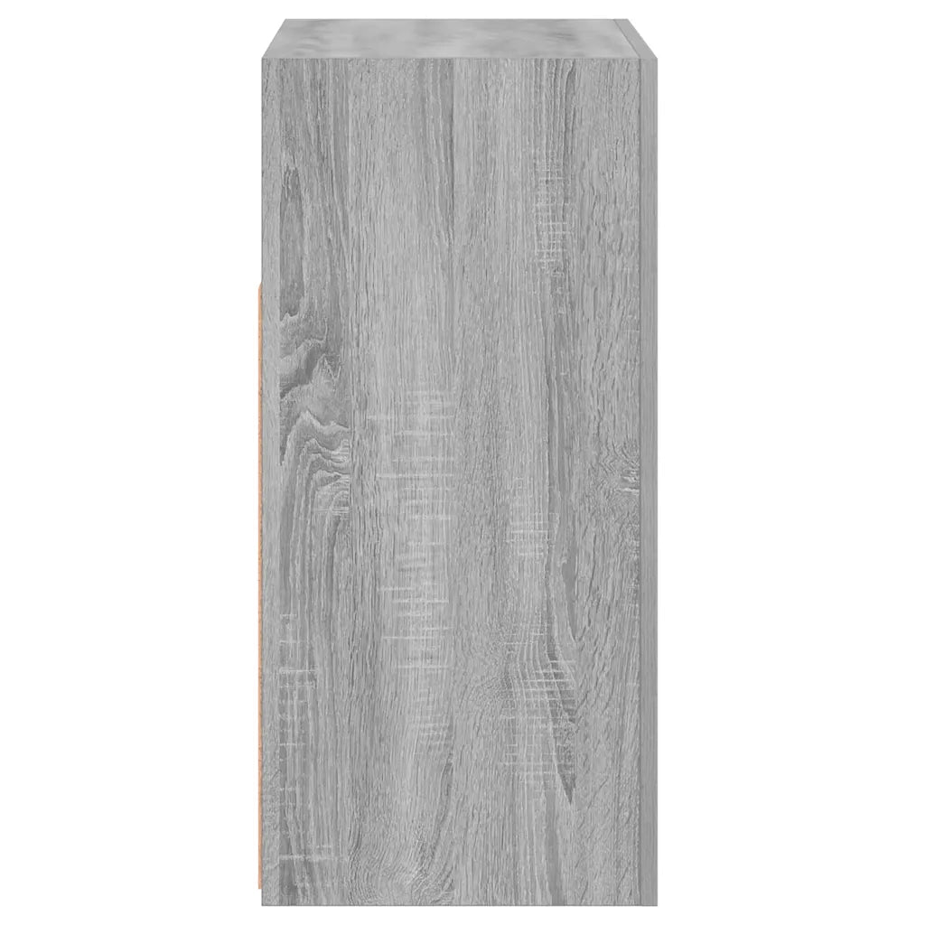 Credenza con Luci LED-Buffet-Armadio da cucina Grigio Sonoma 80x35x75 cm