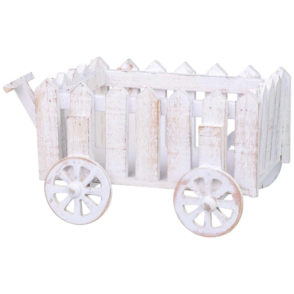 Set di 2 portavasi in legno 28x22x18h-22x12x12h cm