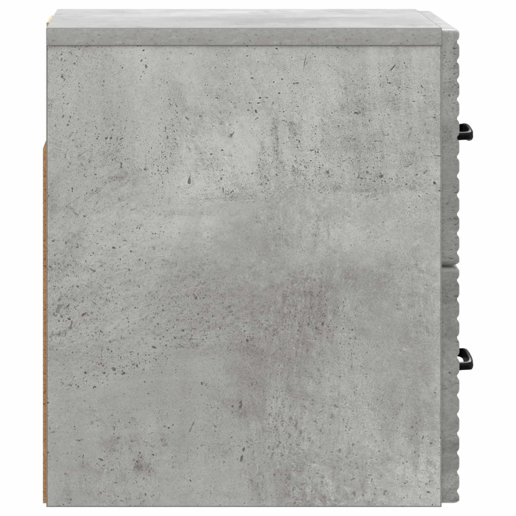 Mobiletto da notte a muro Grigio Cemento 34,5 x 33 x 40 cm 898641