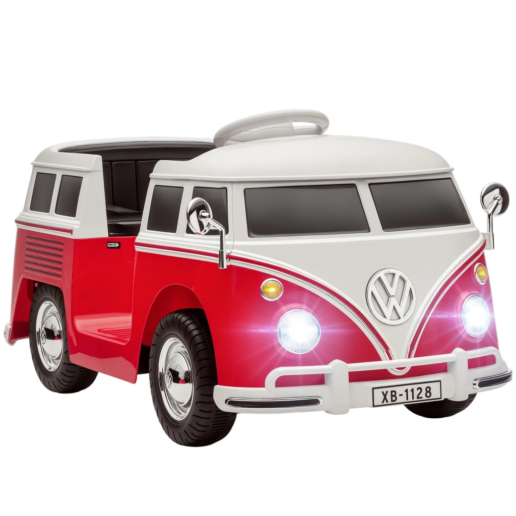 Auto elettrica per bambini Volkswagen T1 ¨C zephmum ¨C 89x49x41,5cm rosso
