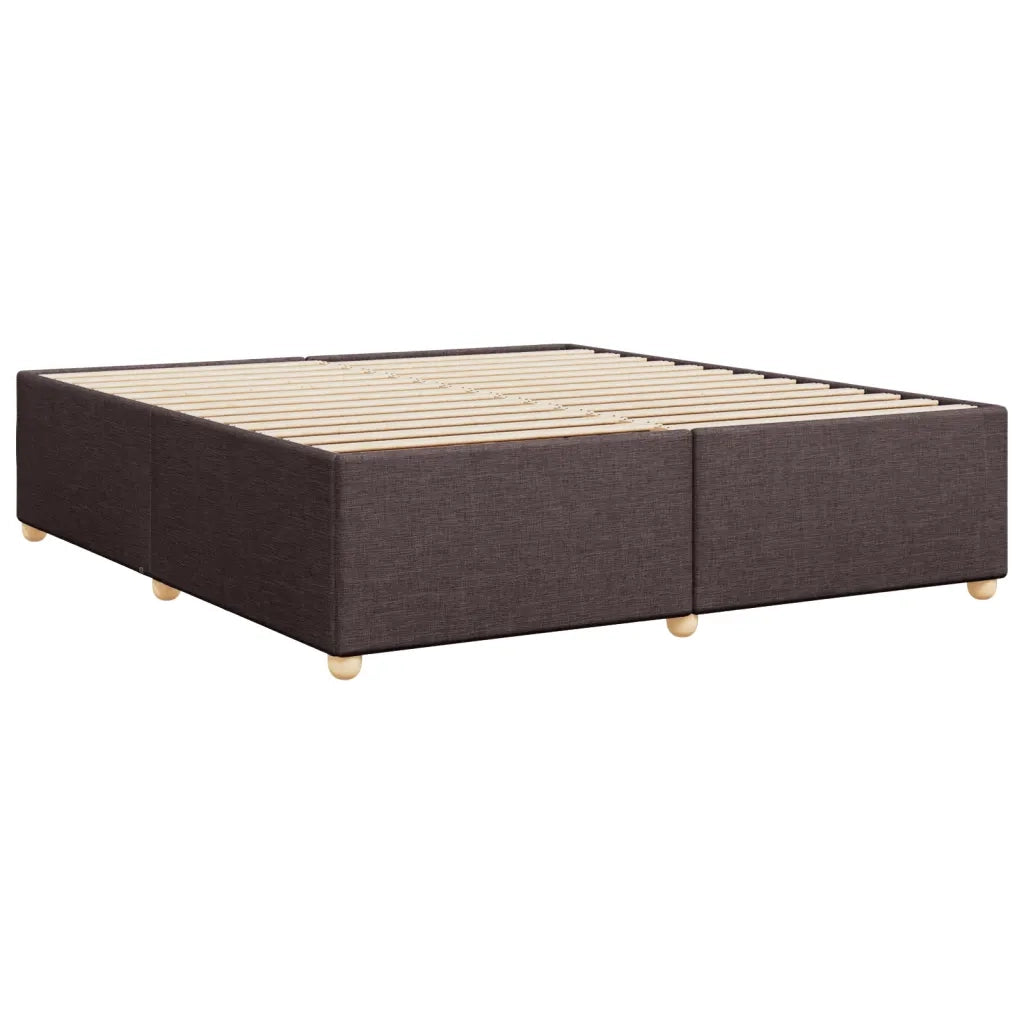 Giroletto senza Materasso Marrone Scuro 200x200 cm in Tessuto 3284760