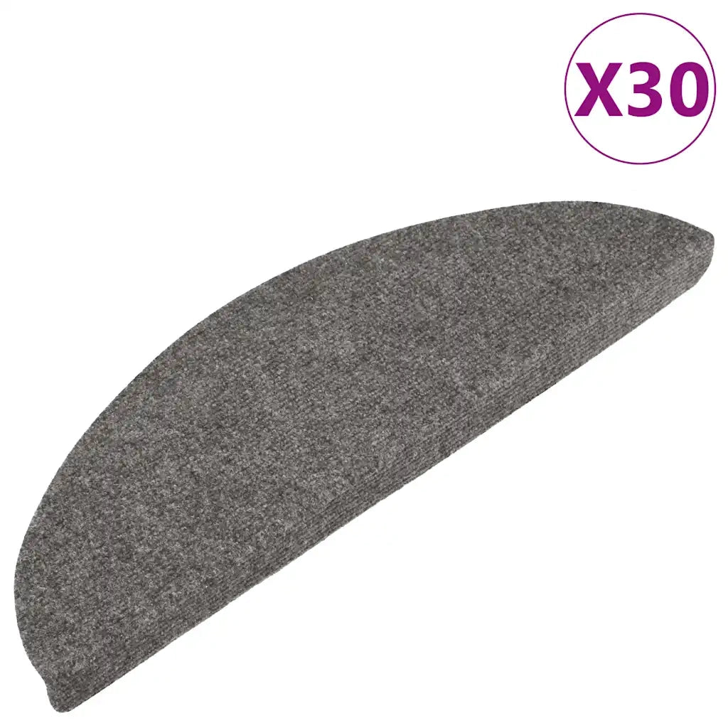 Tappetini Autoadesivi per Scale 30 pz | Gradini per Scale Grigi 56x17x3 cm