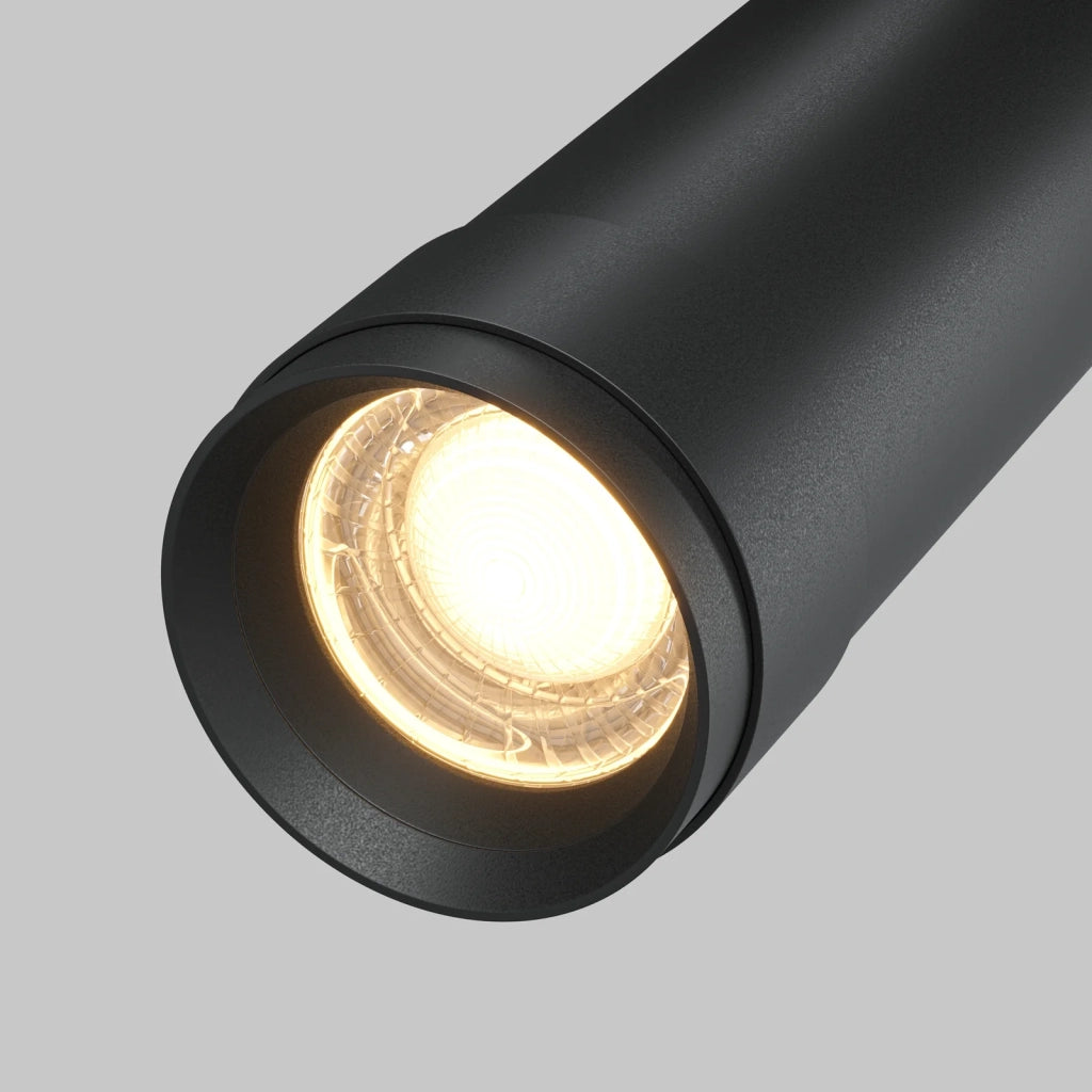 Maytoni Lampada da soffitto moderna Focus Zoom 1 luce LED integrato nero alluminio