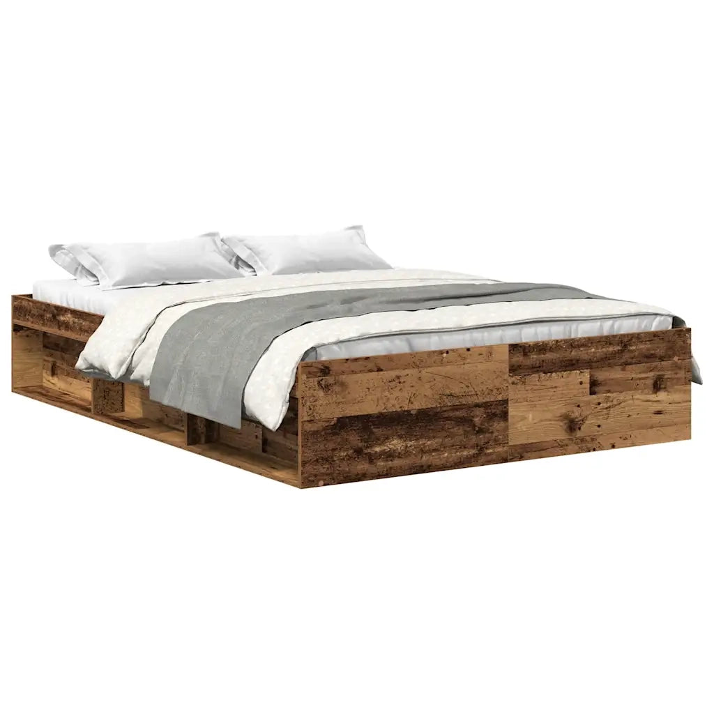 Giroletto senza Materasso-Struttura Letto Legno Antico 140x200cm in Truciolato 648729