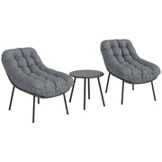 Divano da giardino 2 posti con cuscini ¨C zephmum ¨C grigio in resina polyrattan