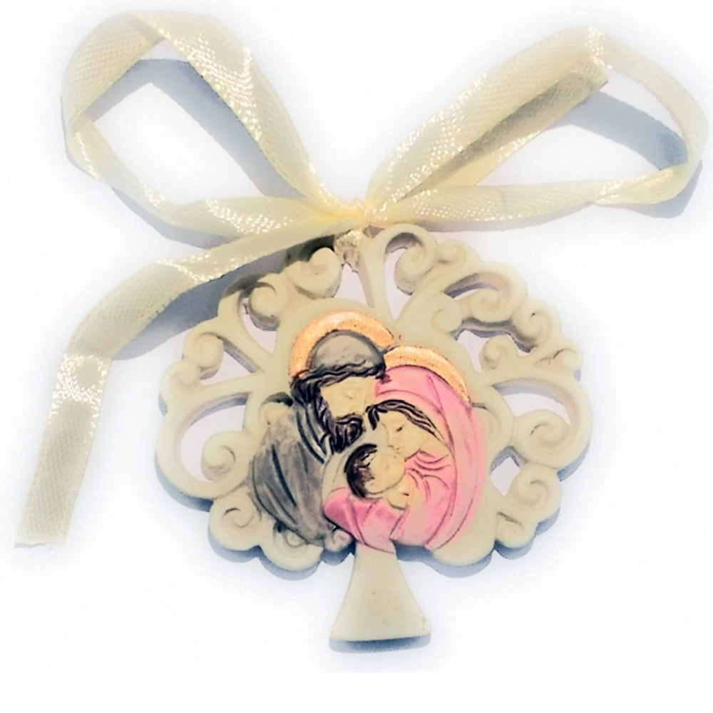 Trade Shop - Bomboniera Nativita' Albero Vita Per Cresima Giuseppe Madonna Bambino Appendino -