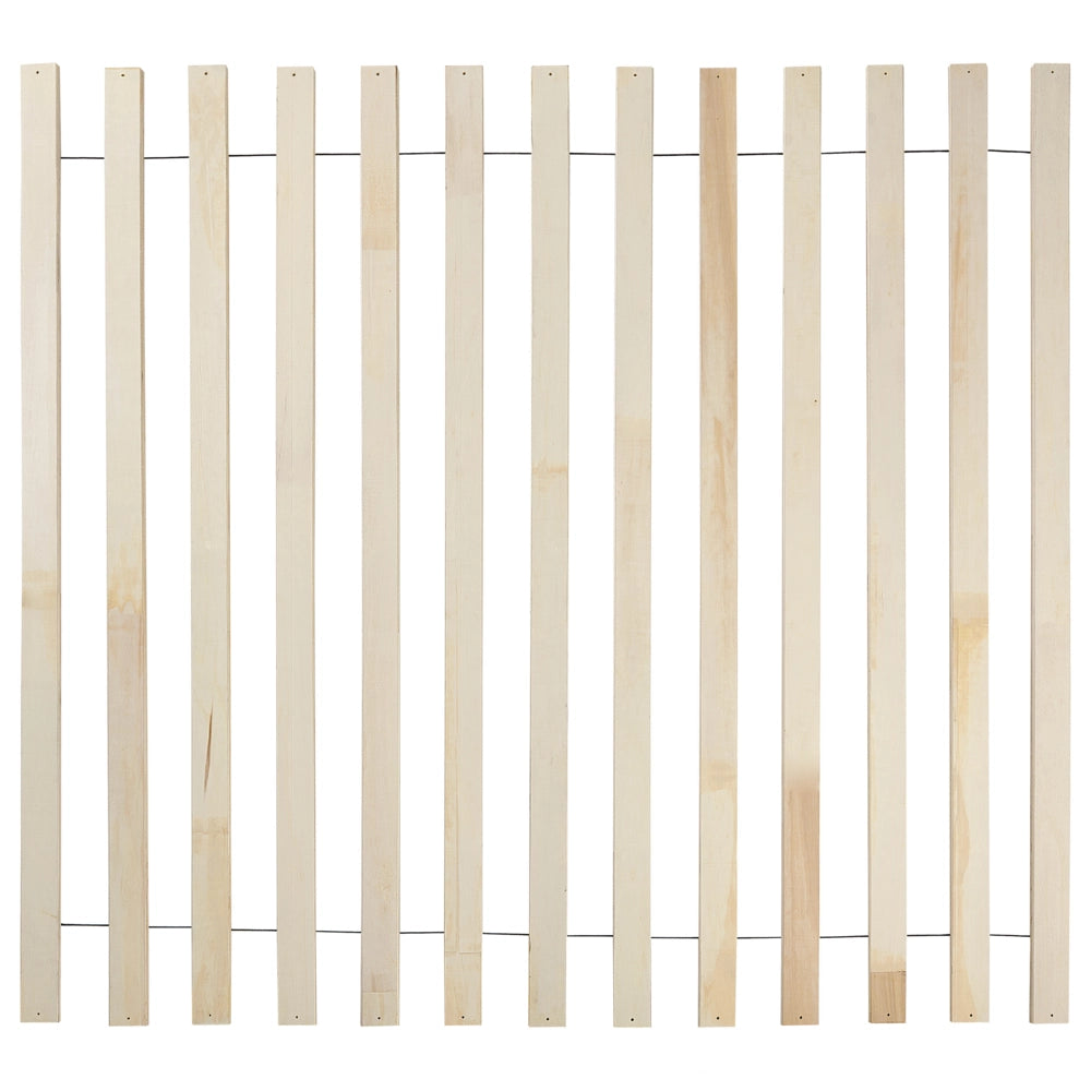 Letto in frassino marrone 160 x 200 cm con rete a doghe senza testata stile rustico minimalista