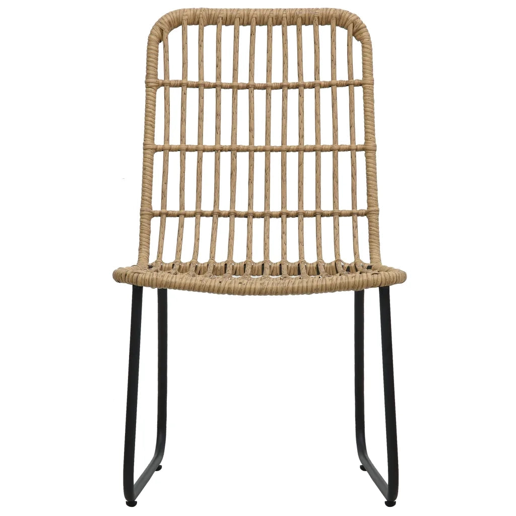 Sedie da Giardino 2 pz in Polyrattan Rovere 48582