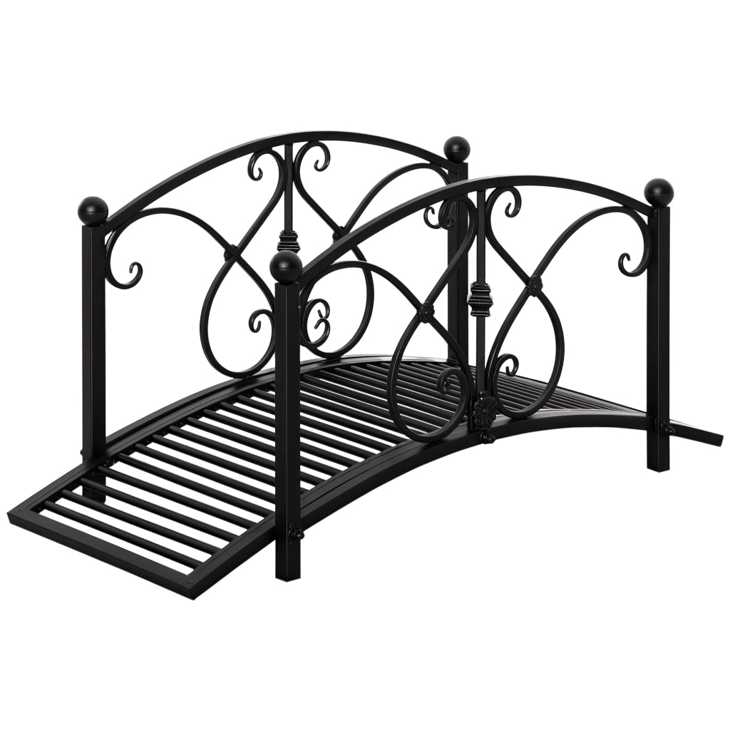 Ponticello da giardino in metallo ¨C Minimal ¨C nero 102x48x49 cm