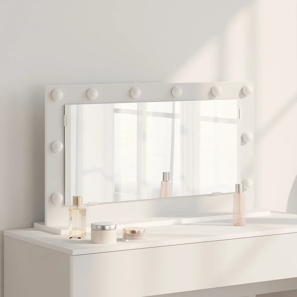 Specchio da Vanit¨¤ Rettangolare Bianco 80 x 45 x 18 cm