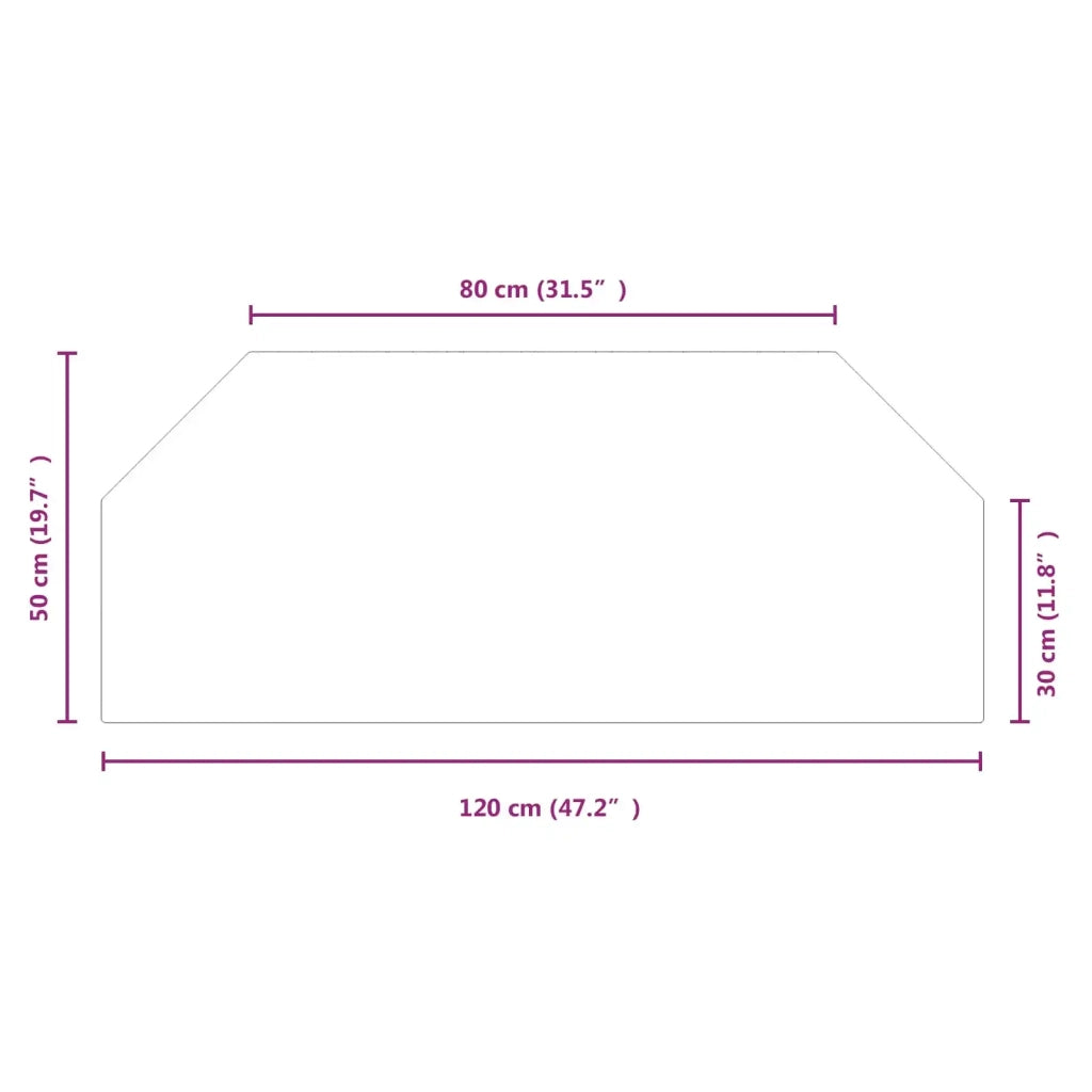 Piastra in vetro per camino Trasparente 120 x 50 cm Vetro CFW4856840