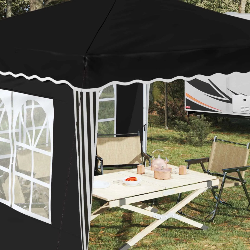 Tenda per feste a pop-up Nero 288 x 288 x 245 cm Tessuto Oxford 42019766