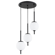 Lampada a sospensione minimal b/n 3 sfere E14 DIORA Alfa
