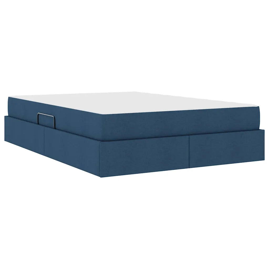 Letto con contenitore e materasso Blu 140 x 200 cm Poliestere 3399669