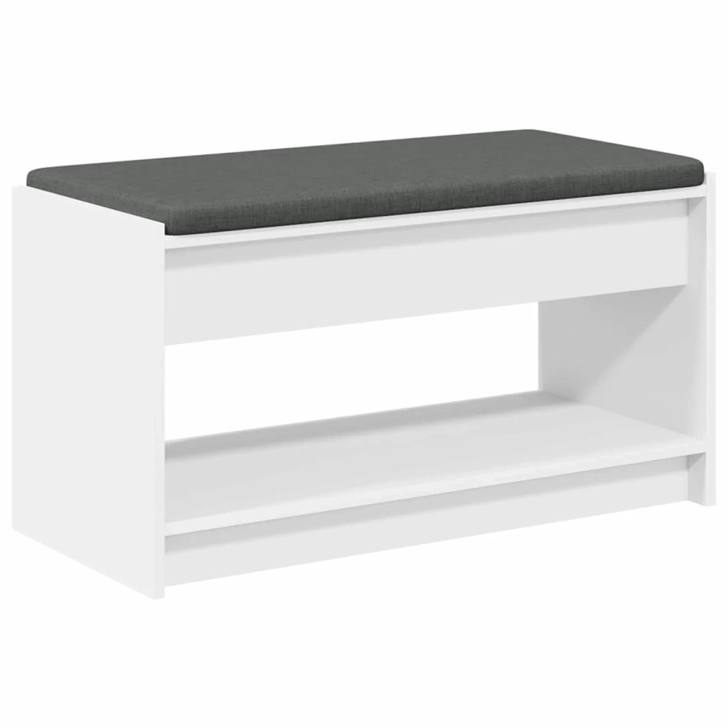 Panca per ingresso con cuscino Bianco 83 x 38 x 45 cm 891576