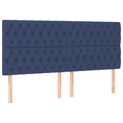 Testiera | Testata Blu 180x7x118/128 cm Tessuto