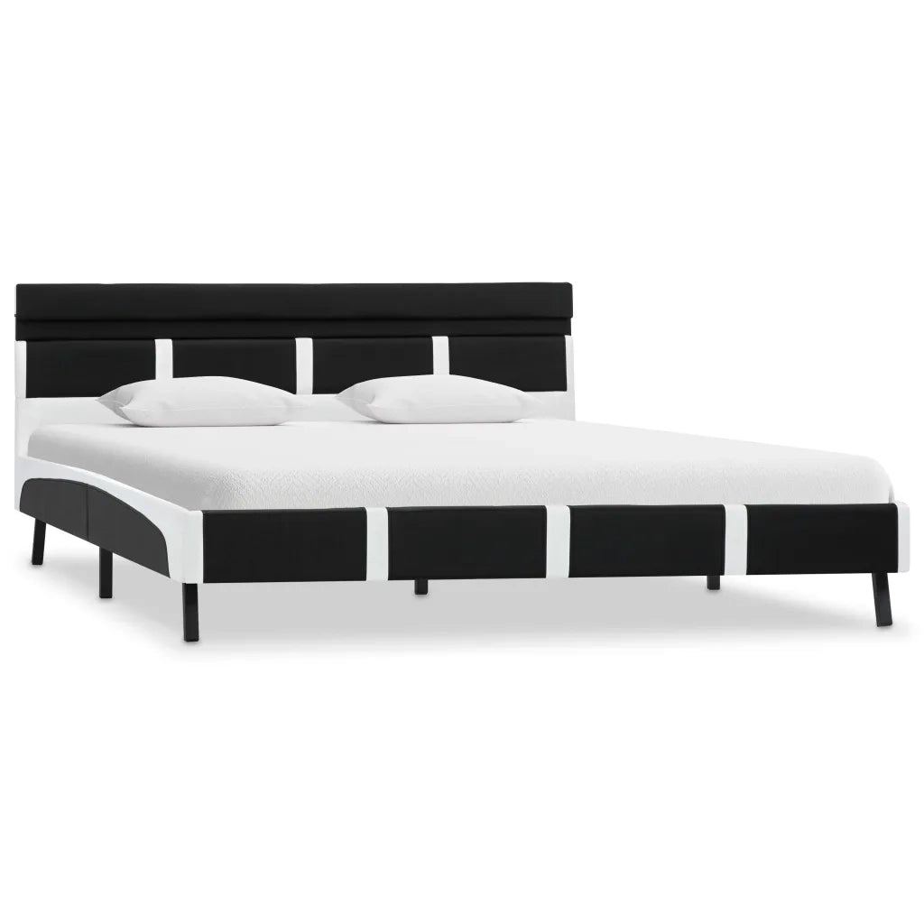 Giroletto con LED-Struttura Letto Nero in Similpelle 120x200 cm 594111