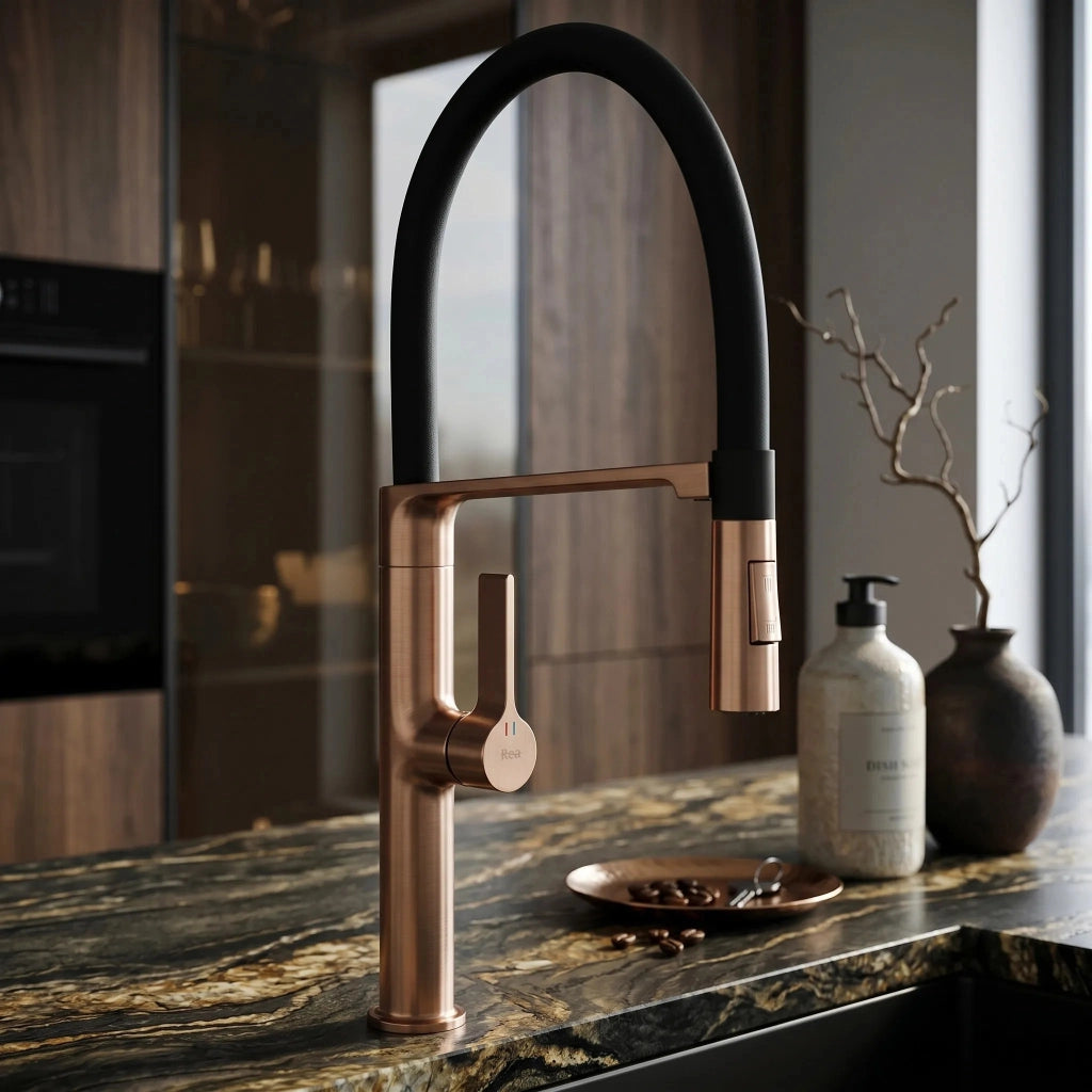 Rubinetto Da Cucina Rea Lago Brush Copper
