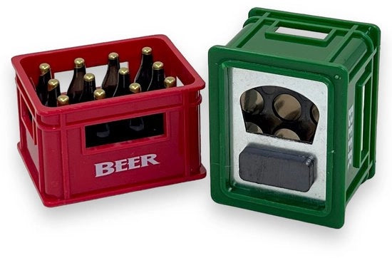 Set di apripetali per birra da 2 - Apripetali magnetici - Magnete per frigorifero - Apripetali capsule - Regalo per gli appassionati di birra - Dono originale