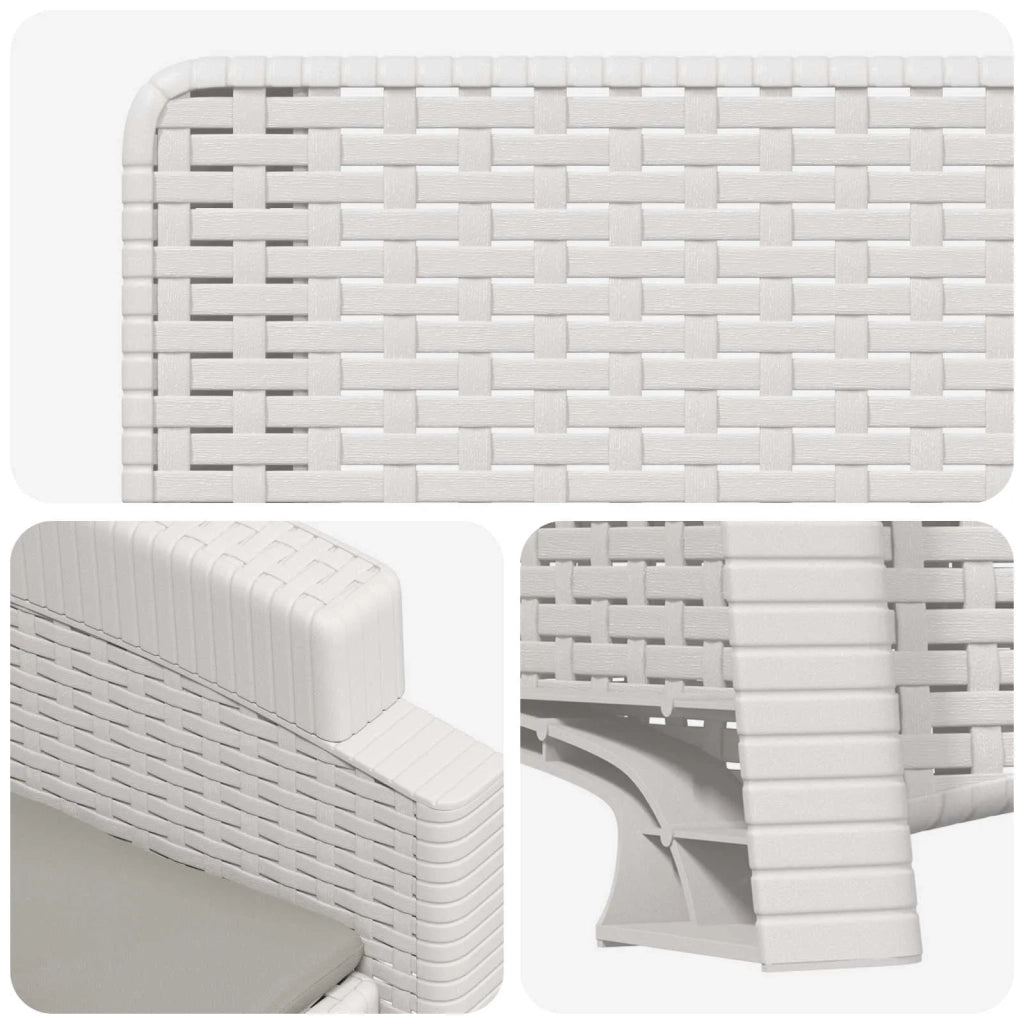 Sedia da giardino reclinabile effetto rattan 8012011