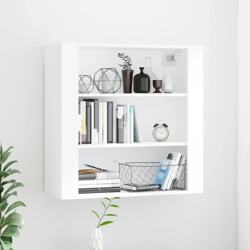 Mobile a Parete Bianco 80x33x80 cm in Legno Multistrato 816592