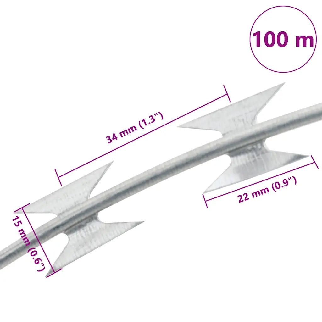 Filo Spinato Fermagliato BTO-22 in Acciaio Zincato 100 m CFW4869013