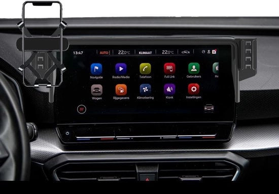 Sostegno per auto compatibile con Seat Leon/Cupra Formentor - Orecchino per telefono - Braccio regolabile - 10 pollici - Resistente allo shock - Installazione facile