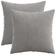 Federa 2 pcs HEERLEN Grigio Chiaro 40 x 40 cm corduroy 908443