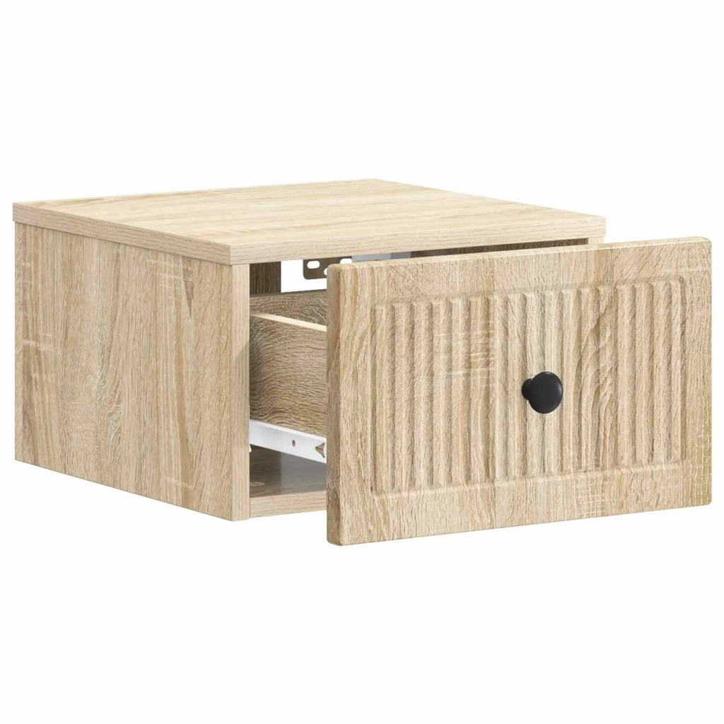 Mobiletto da notte a muro Rovere Sonoma 33 x 34,5 x 20 cm 897919