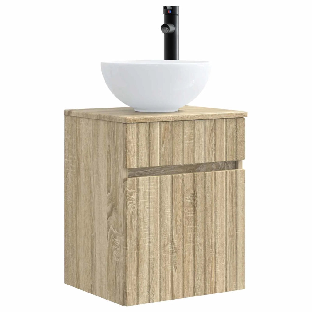 Set di Armadi da Bagno 5 pz Rovere Sonoma Legno ingegnerizzato 3407337