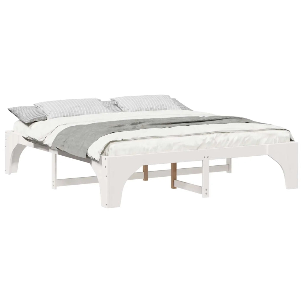 Struttura del letto-Giroletto-Rete del Letto Bianco 180 x 200 cm Pino massello 819200