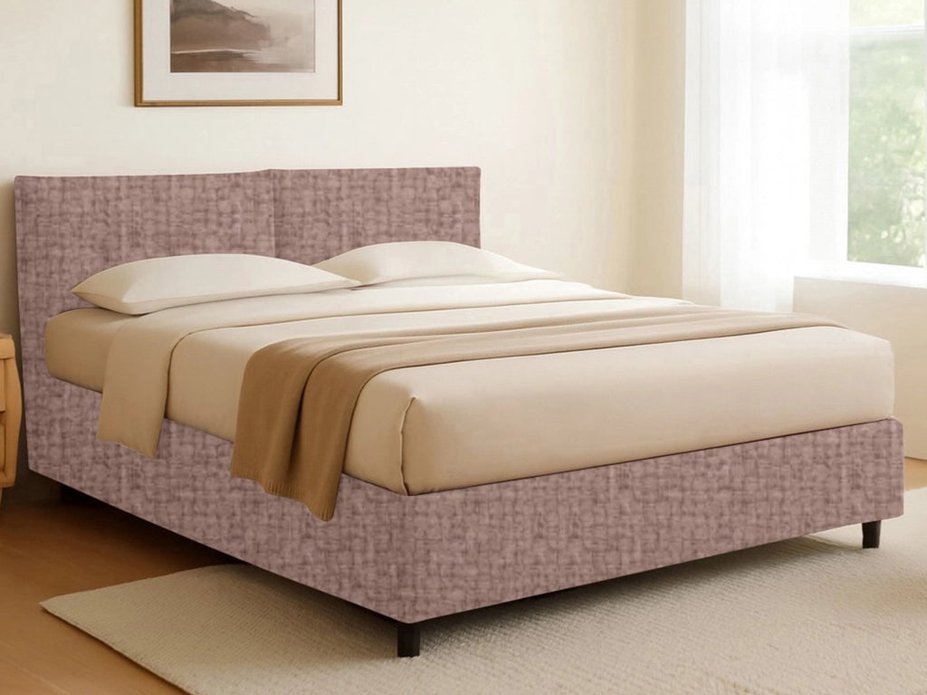 Truro, Letto Singolo Sfoderabile Made in Italy, Rosa Antico
