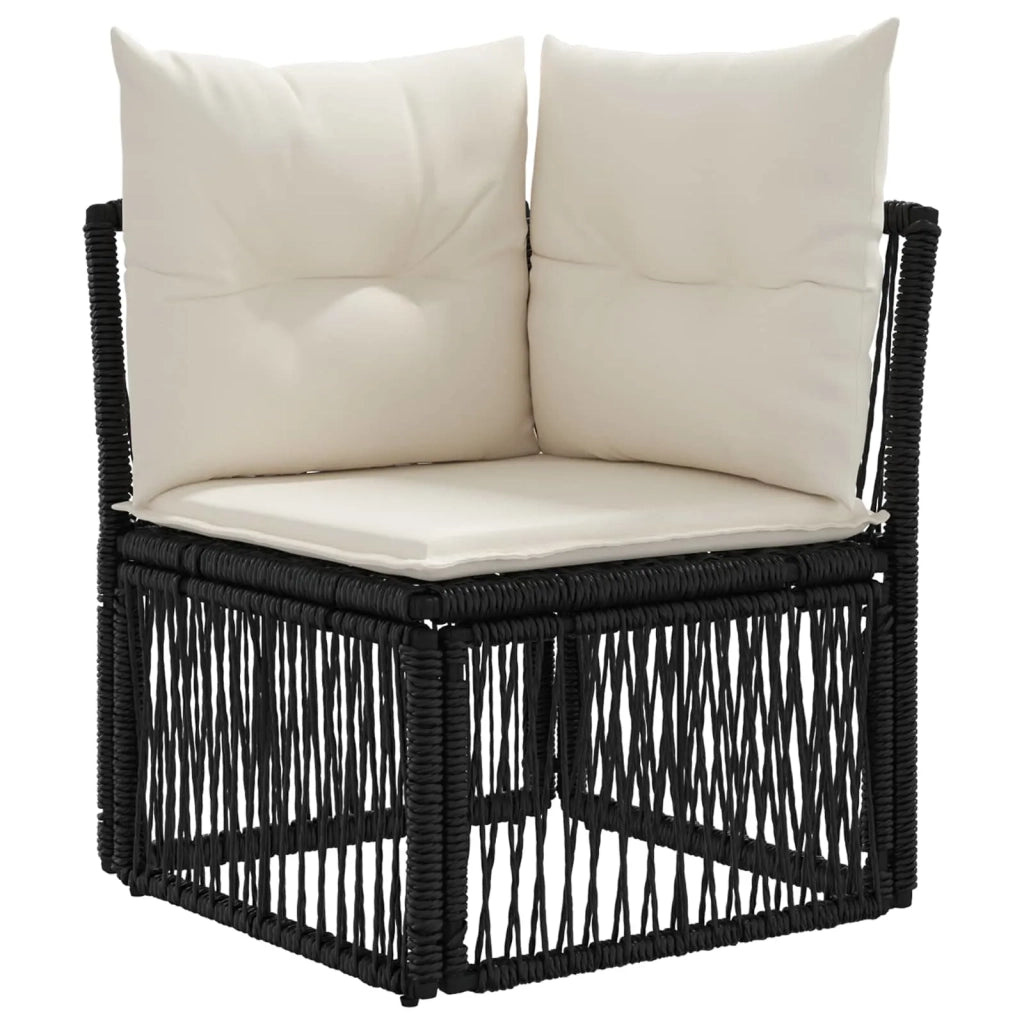 Set Divano da Giardino 7 pz 7-Numero di posti Nero polyrattan 3435811