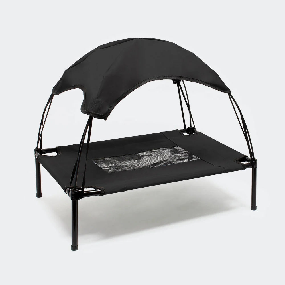 Lettino per cani 60 cm 15 kg max letto rialzato protezione solare S relax nero 16_0000533
