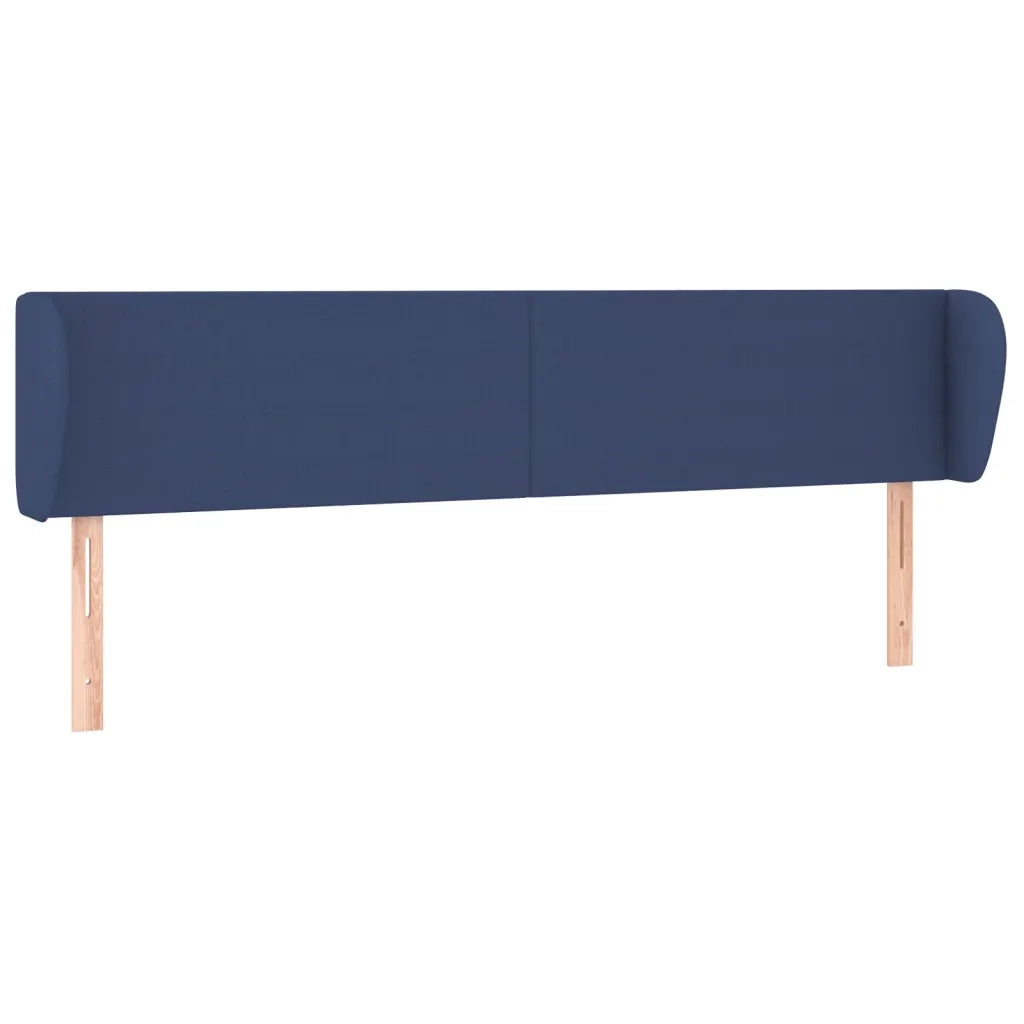 Testiera | Testata ad Orecchio Blu 203x23x78/88cm in Tessuto