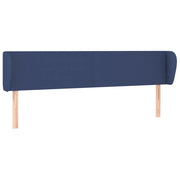 Testiera | Testata ad Orecchio Blu 203x23x78/88cm in Tessuto