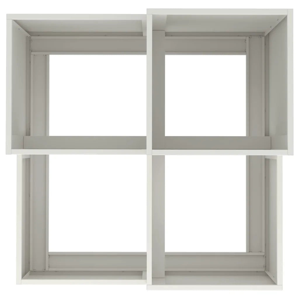 Fioriere | Cassetta per fiori | Vaso da giardino Bianco 80 x 80 x 60 cm Acciaio