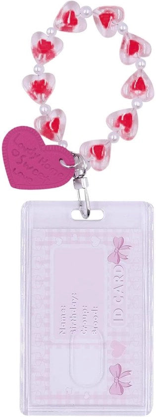 ID-kaarthouder con avvolgimento a spirale con chiodo - Ospite trasparente per foto - Accessorio multifunzionale - Per studentenkaart - Supporto verticale 7,3 x 9,9 cm - Libera le mani durante l'uso