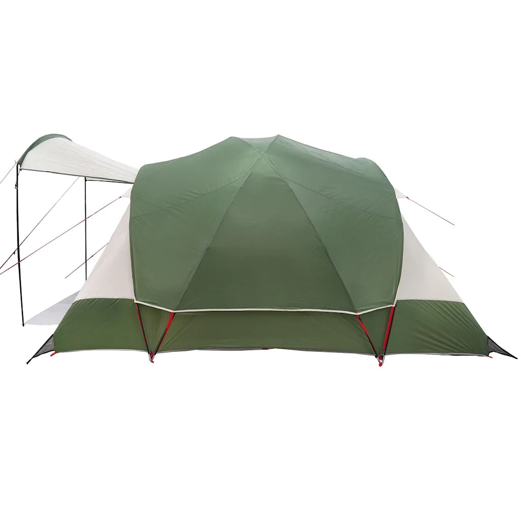 Tenda Familiare a Tunnel per 8 Persone-Tenda da campeggio Verde Impermeabile 236634
