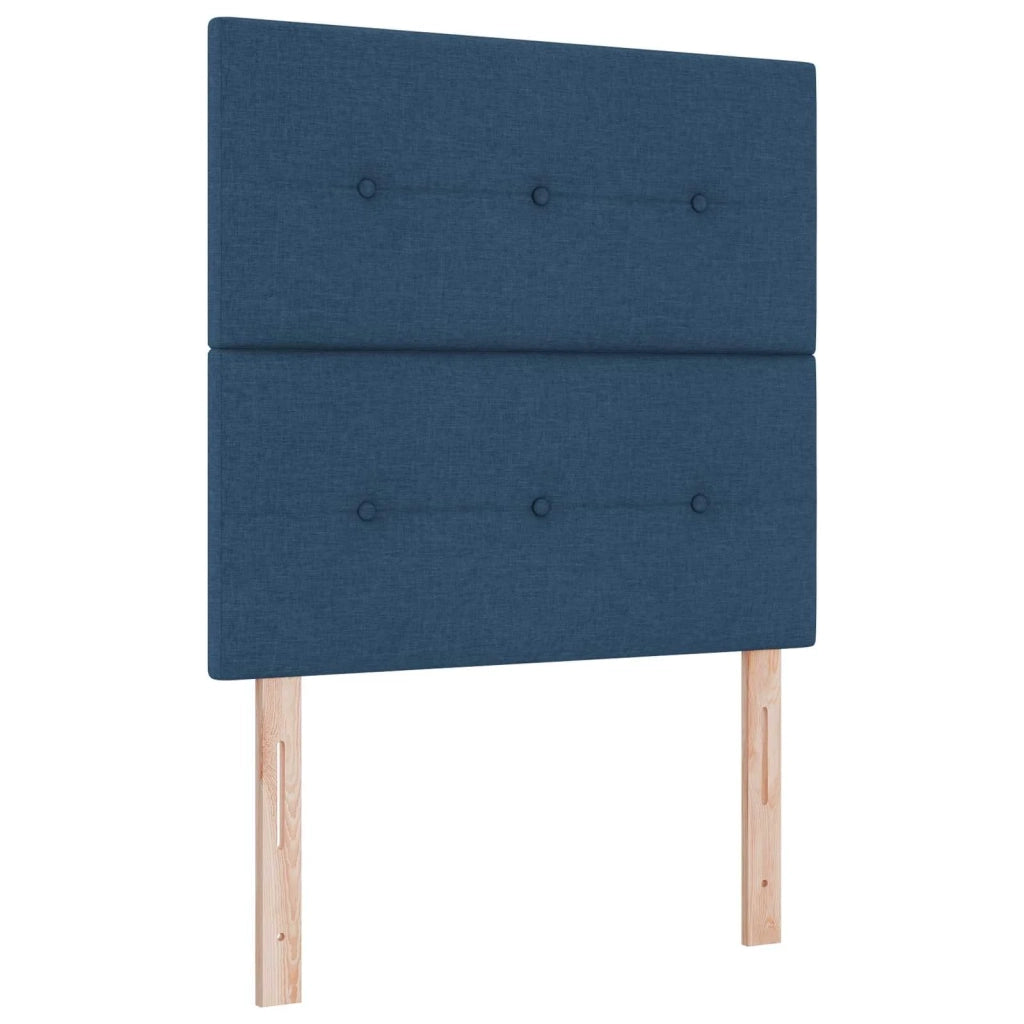Letto box spring con materasso Blu 120 x 190 cm Tessuto 3454098