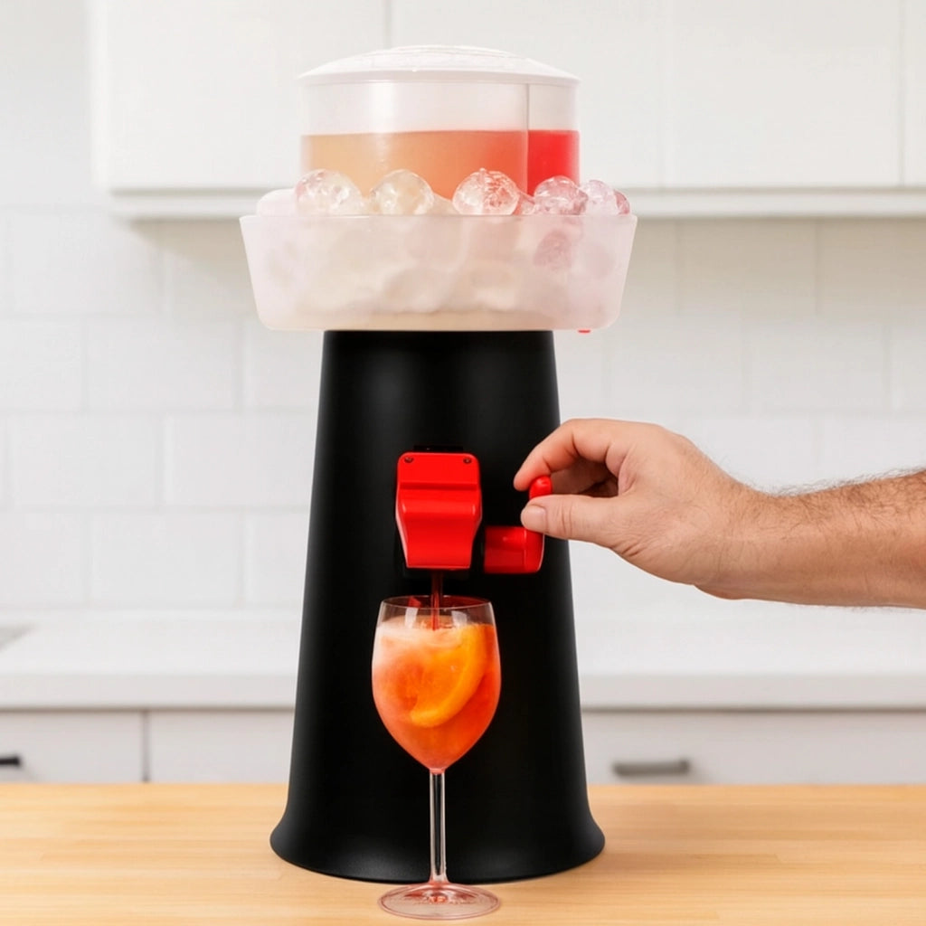 SPRIZZER Kit Sprizzer Nero in plastica con 6 bicchieri – Set completo per aperitivi design italiano funzionale e colore nero opaco per brindisi raffinati modello SPRIZZER-NERO-6-BICCHIERI