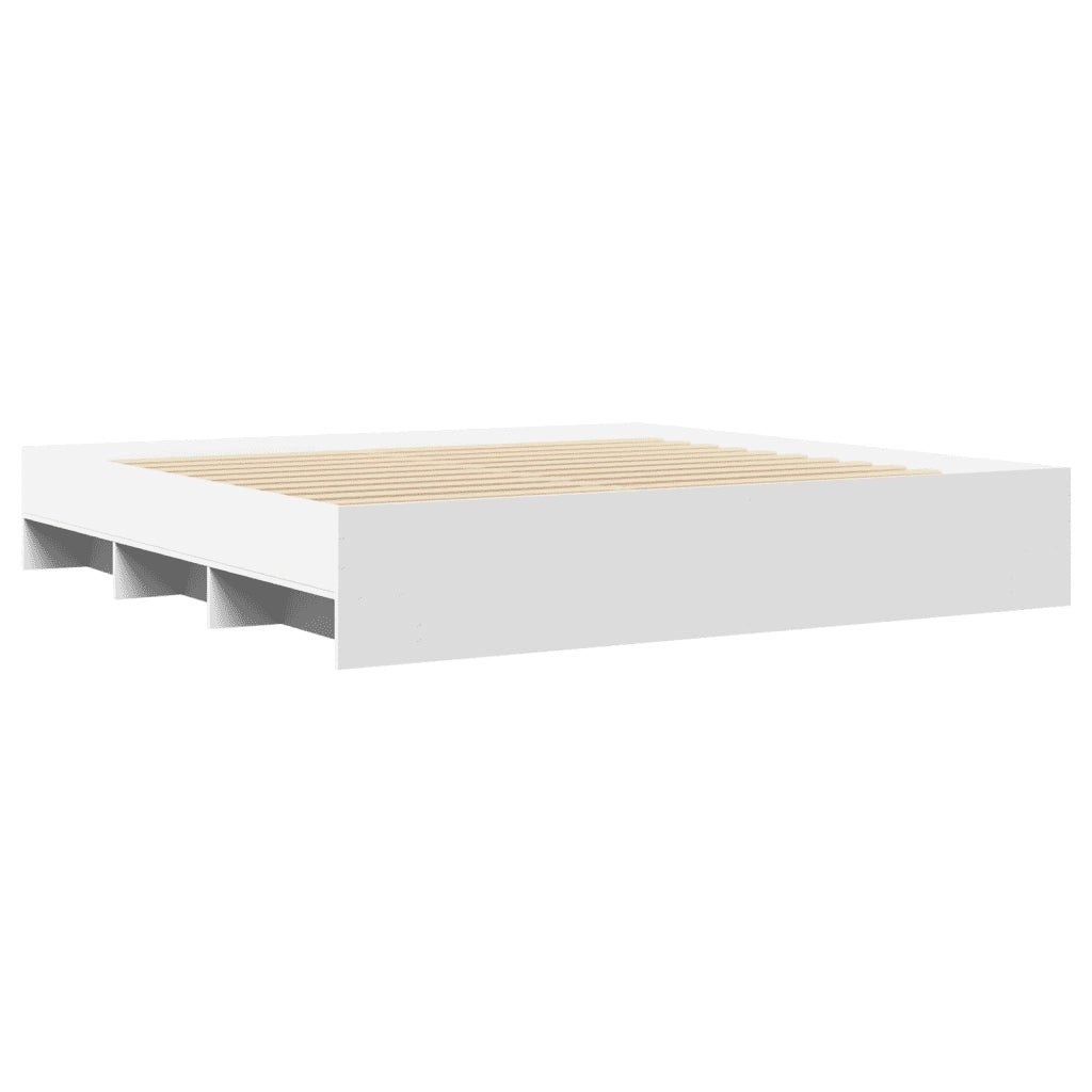 Giroletto senza Materasso-Struttura Letto Bianco 180x200 cm Legno Multistrato 702308