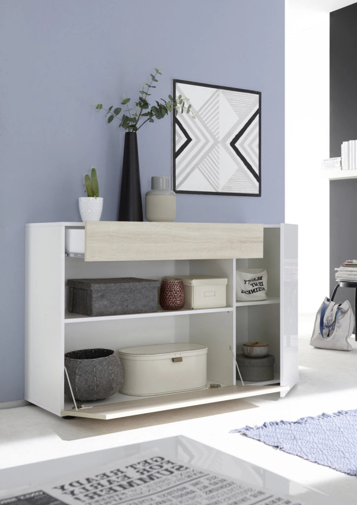 Buffet OXFORD bianco/rovere